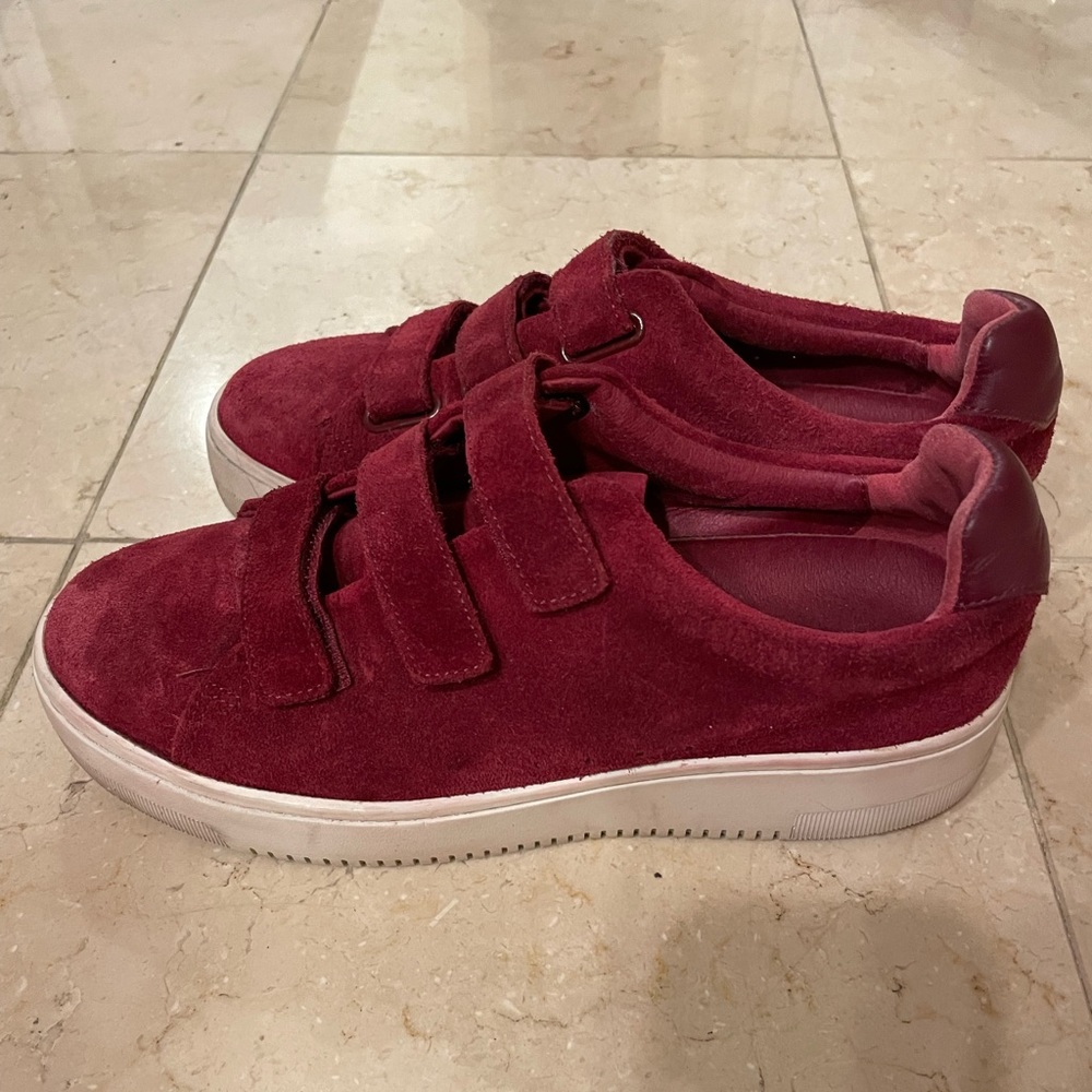 Sandro Suede Sneakers Red (size 39)